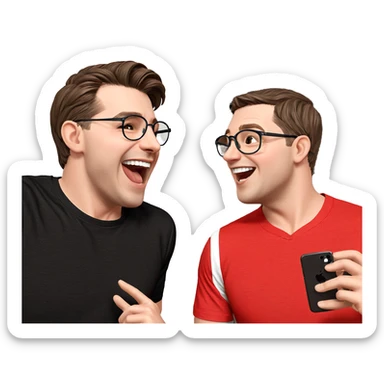 meme boys enjoying summer fun sticker