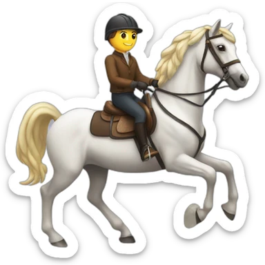 horse riding sticker
