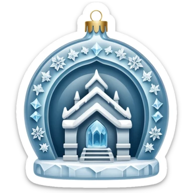 ice hotel ornament sticker