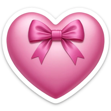 A pink heart with bow sticker
