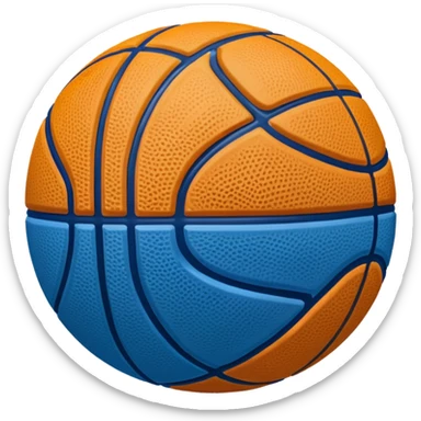 Blue basketball bal sticker