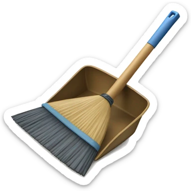 dustpan and broom sticker