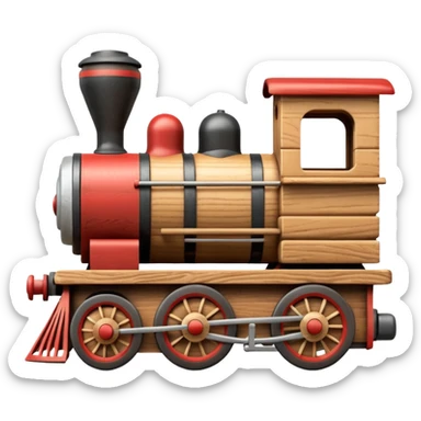 train toy made of wood only no color sticker