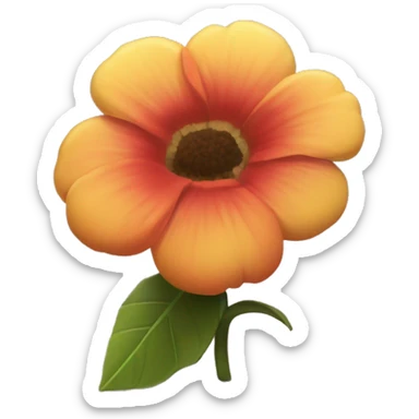 una flor de la amapola, recibiendo el amanecer sticker