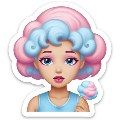 cloud person cotton candy sassy sticker
