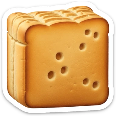 elongated semicircular crouton without a face sticker