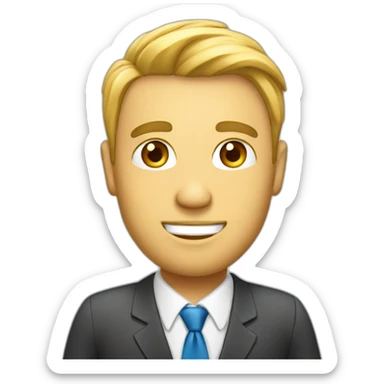 bussines man on presentation sticker