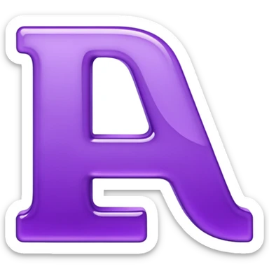 purple alphabet letters sticker