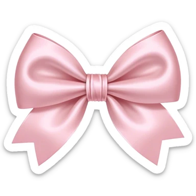 Pale Pink bow sticker