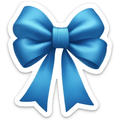 blue bow sticker