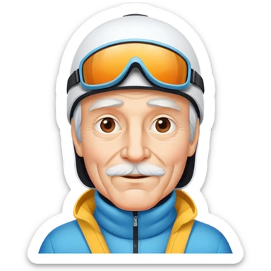  Old skier  sticker
