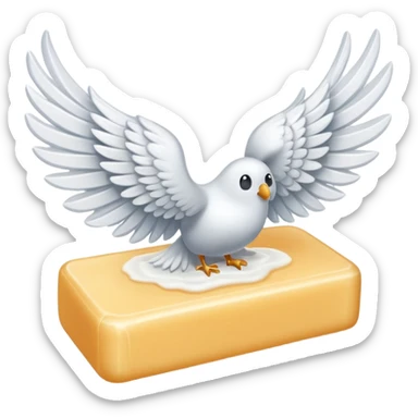 Un savon avec des grandes ailes sticker