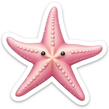 pastel pink starfish sticker