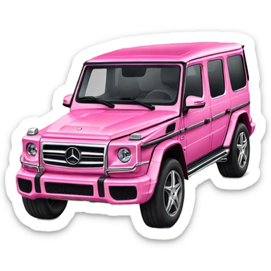 Pink Mercedes g wagon sticker