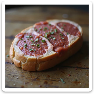 bresaola on isolated background, realistic style, natural colors, photographic details sticker