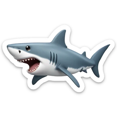 Shark jumping for joy sticker