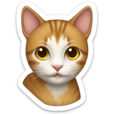 person obsessed cat sticker