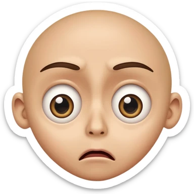 shocked face that looks traumatized sticker