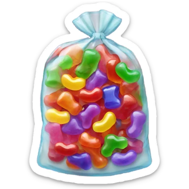 Bag of gummy candies sticker