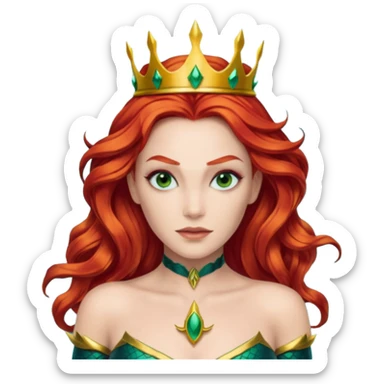 mera from aquaman with a small crown sticker
