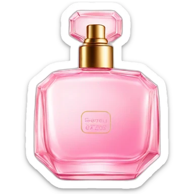 Luxury Fragrance bottle pink tint sticker