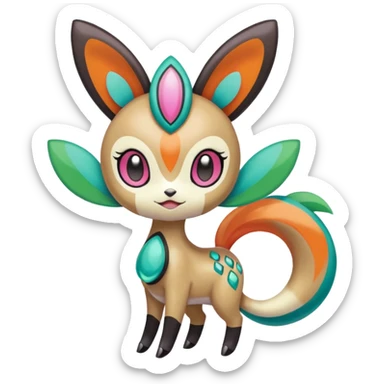 Meloetta-Lombax-Pokémon-Fakémon-creature sticker