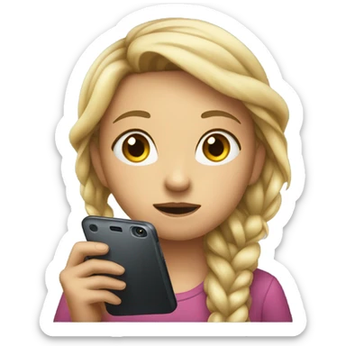 girl talking on a smartphone sticker