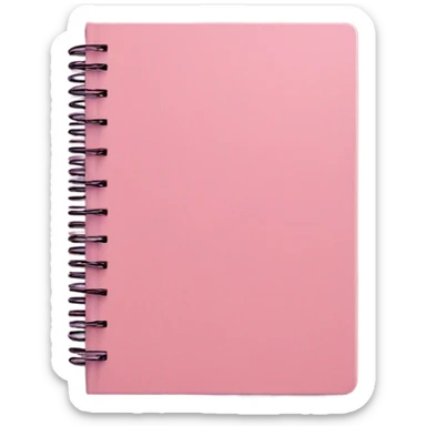 Pink notebook sticker