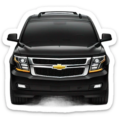 Chevy Tahoe black with black rims sticker