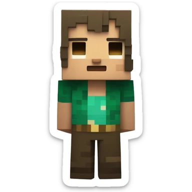 minecraft skin pose sticker
