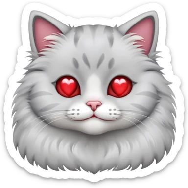 Cat with heart eyes with there hands on there face sticker