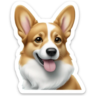 Tiffany blue corgi sticker