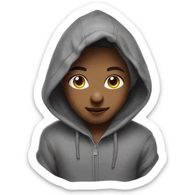 Cute alein in a hoodie sticker