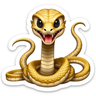 cobra is in its upright defensive posture sticker