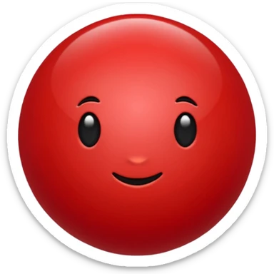 crimson-red sphere sticker