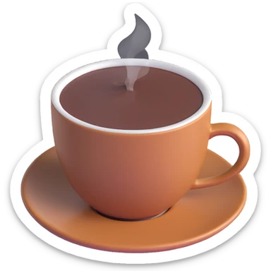 a cup of pink coffee sticker