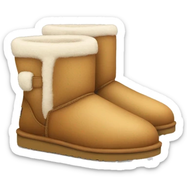 a pair of low uggs fur sticker
