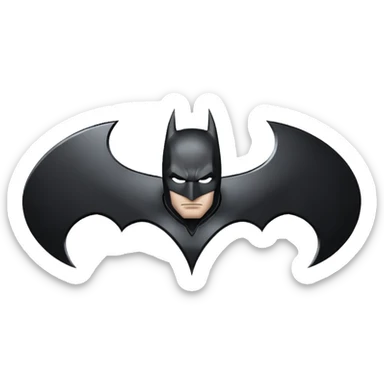 Make a emoji of batman logo pro level  sticker