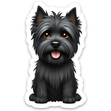 Cairn terrier black sticker
