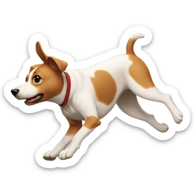 Dog doing a backflip sticker