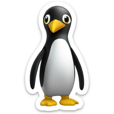 Pingu in Antarctica with yellow captions underneath him that say [noots internally] sticker