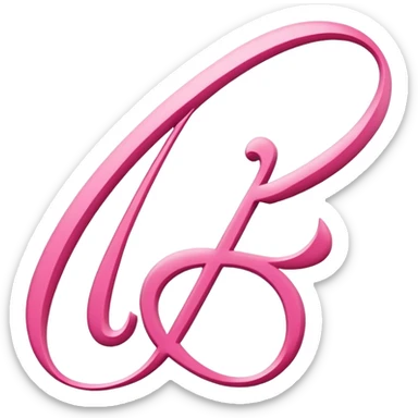 Something pink writing sticker