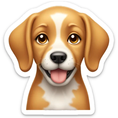 Puppy that has fox features but more blonde honey coloring sticker