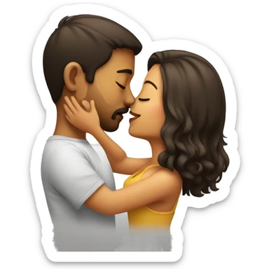Kissing my girlfriend sticker