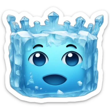 Ice with a crown  sticker