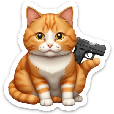cat with a glock 19 sticker