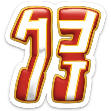 kansas city chiefs jersey number eightseven on the back sticker