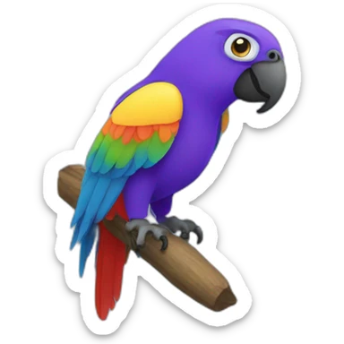 King Purple hed blue parrot sticker