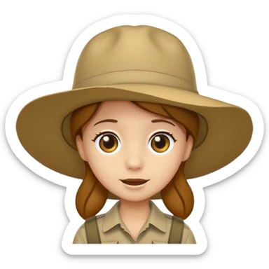 safari hat sticker