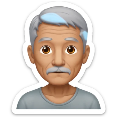 cool old man with tattooes sticker